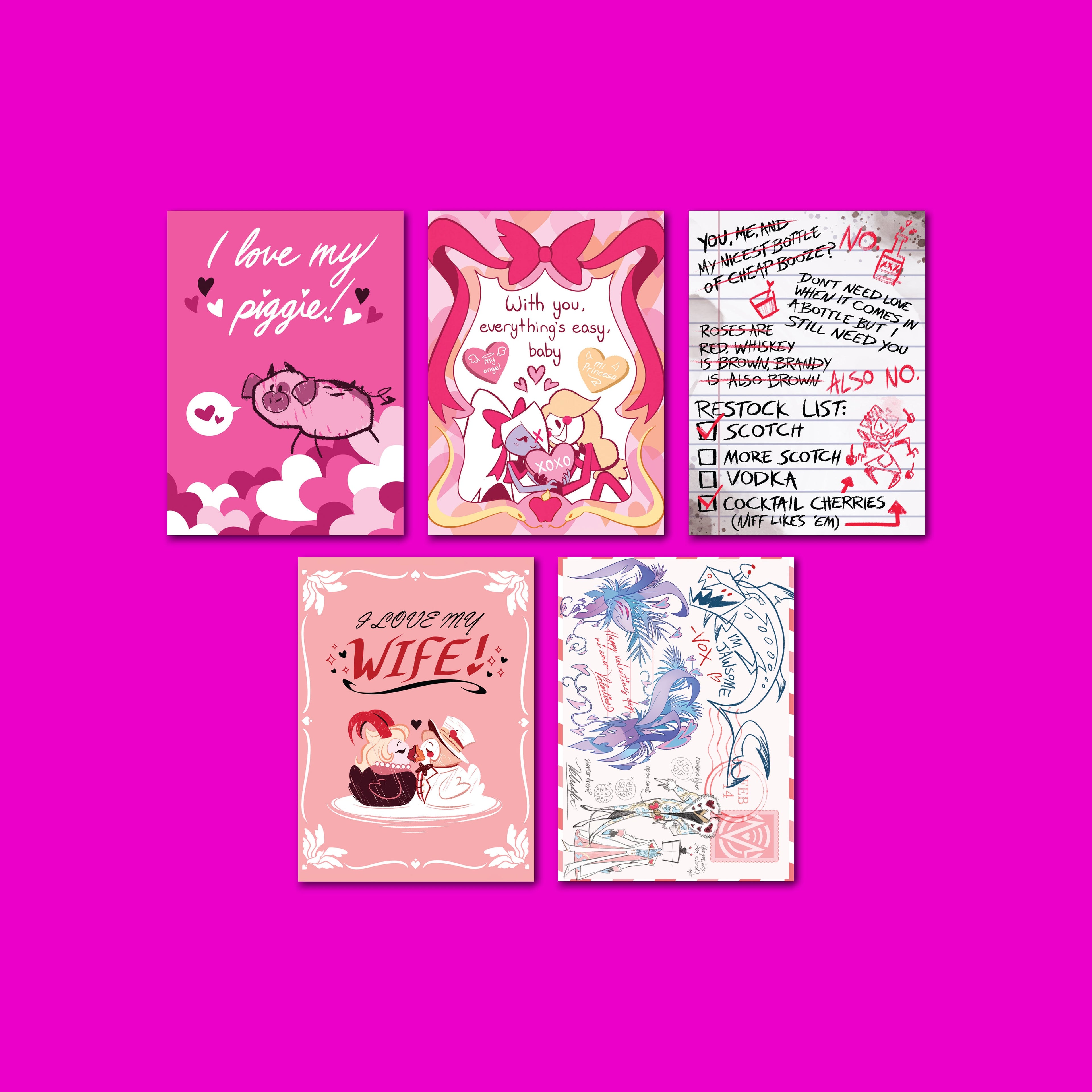 Valentine's Day 2026 Postcard Set