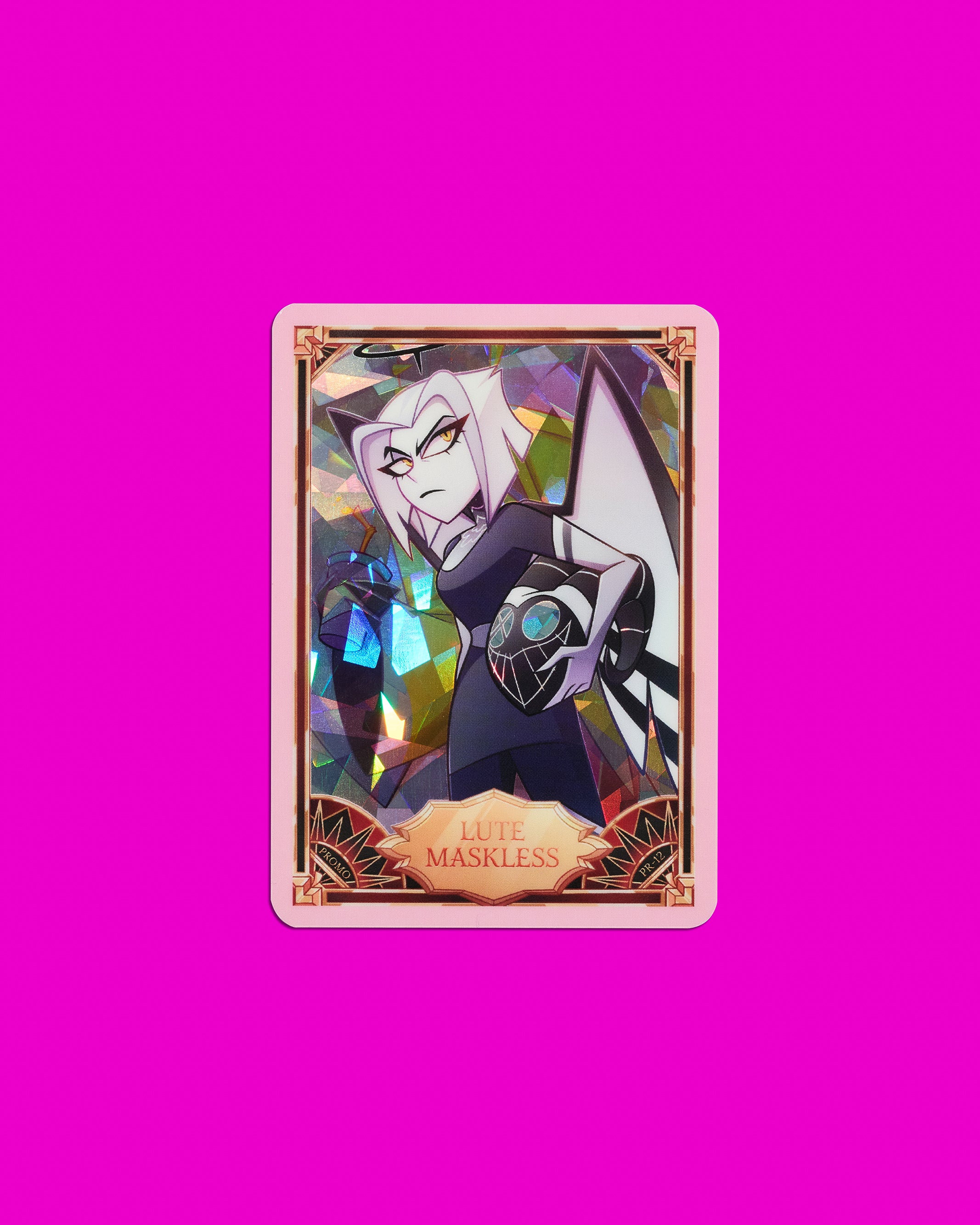 Hazbin Hotel Trading Cards Lute Maskless Cracked Ice Promo Card (PR-12)