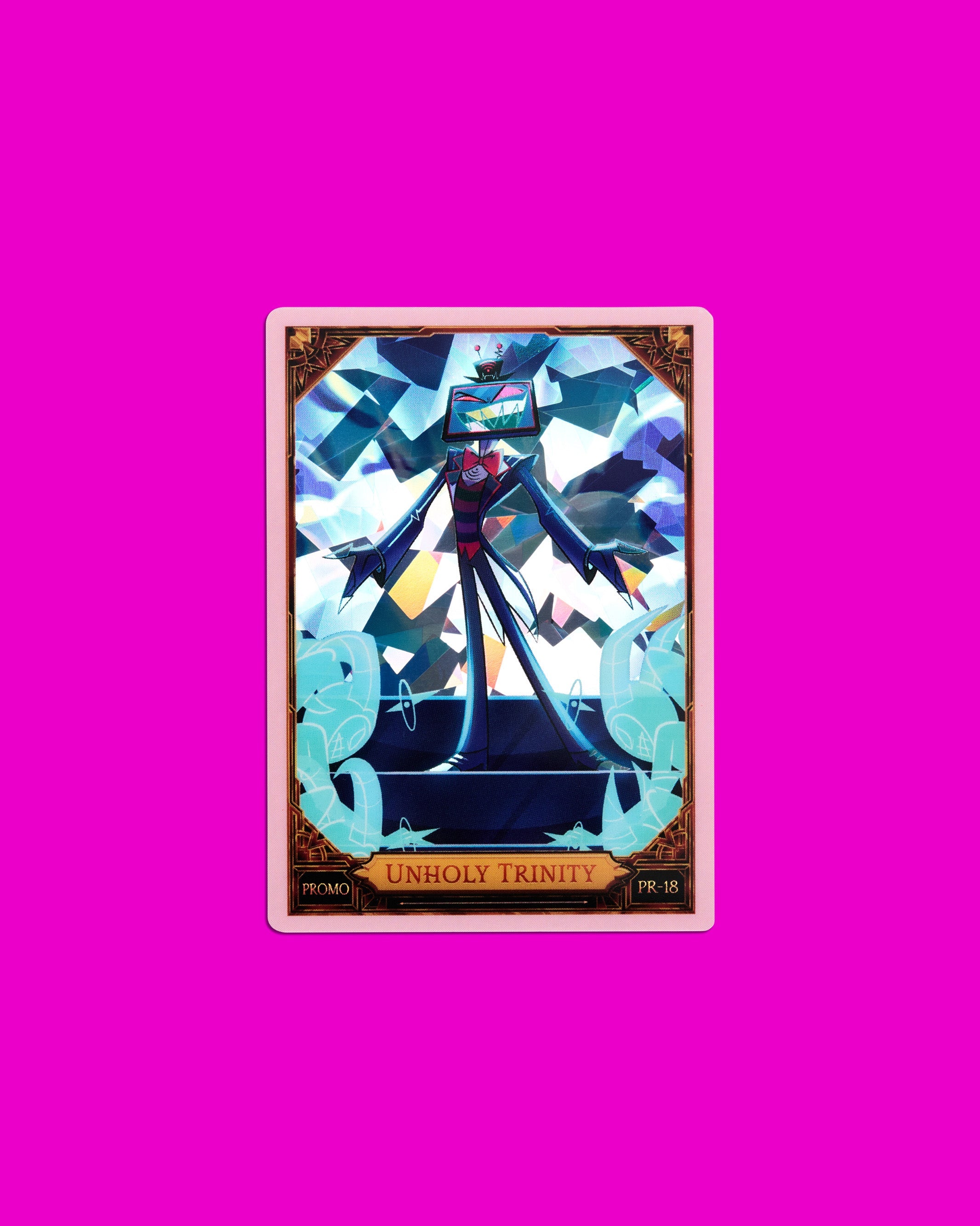 Hazbin Hotel Trading Cards Unholy Trinity Cracked Ice Promo Card (PR-18)