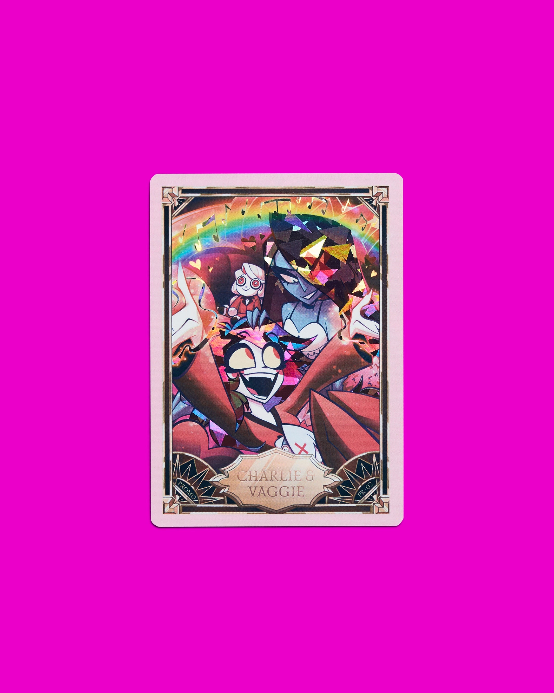Hazbin Hotel Trading Cards Charlie & Vaggie Cracked Ice Promo Card (PR-02)