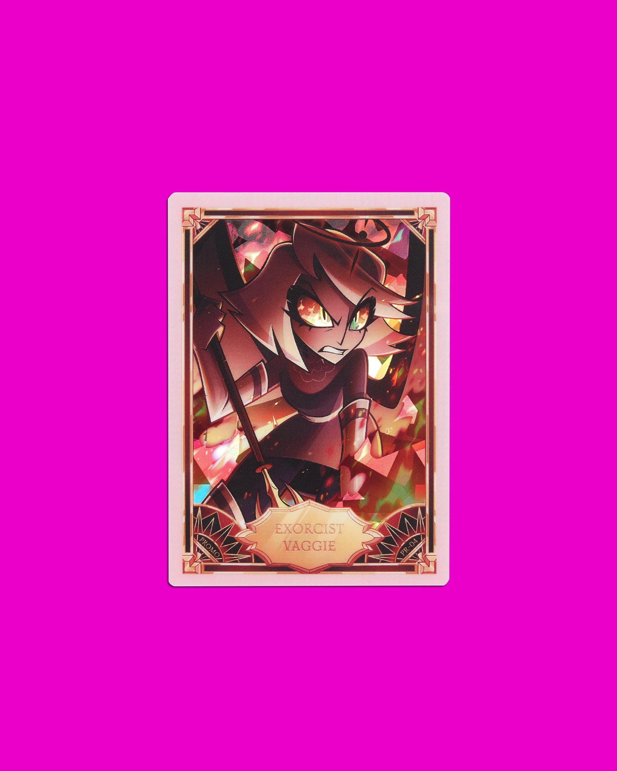 Hazbin Hotel Trading Cards Exorcist Vaggie Cracked Ice Promo Card (PR-04)