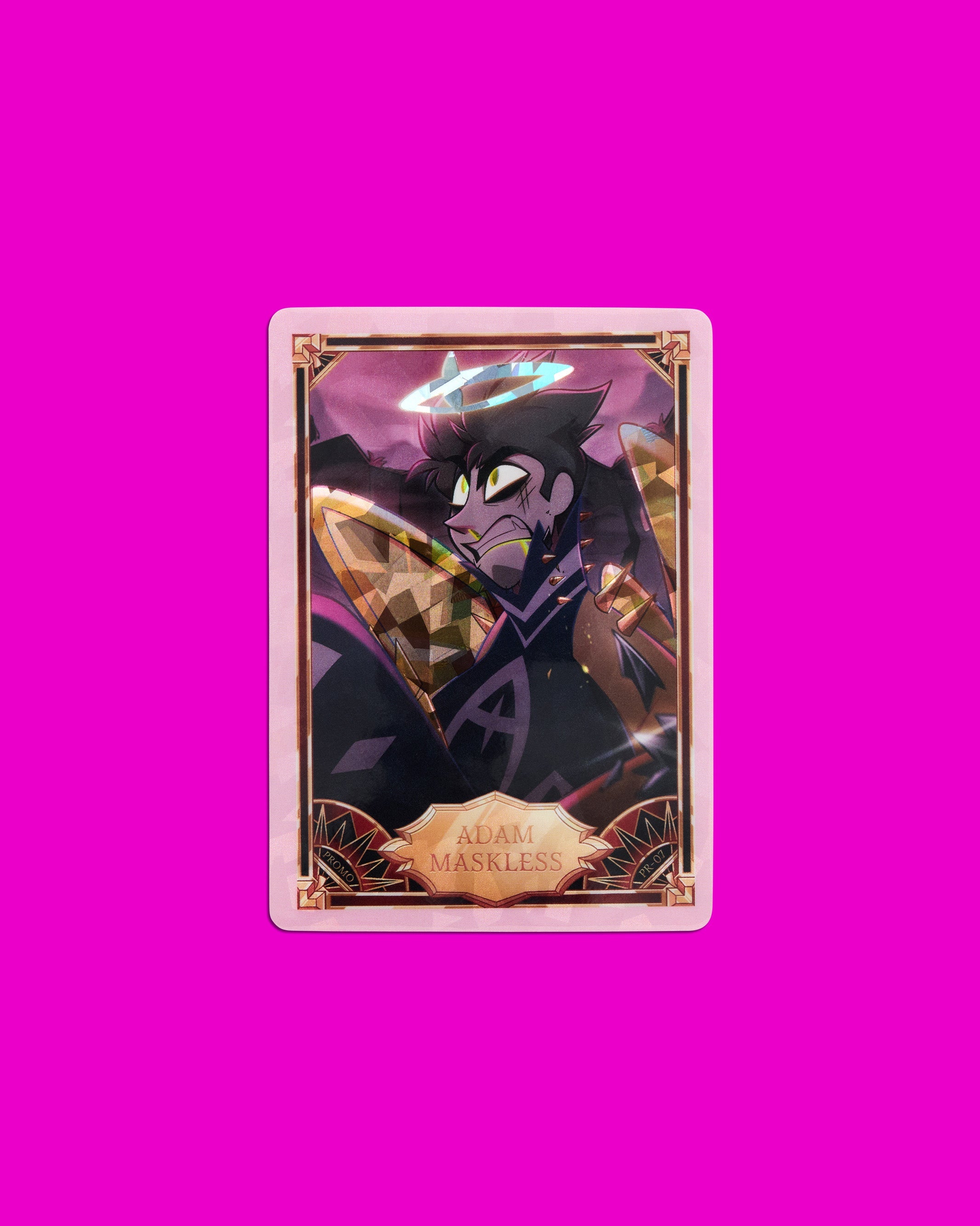 Hazbin Hotel Trading Cards Adam Maskless Cracked Ice Promo Card (PR-07)