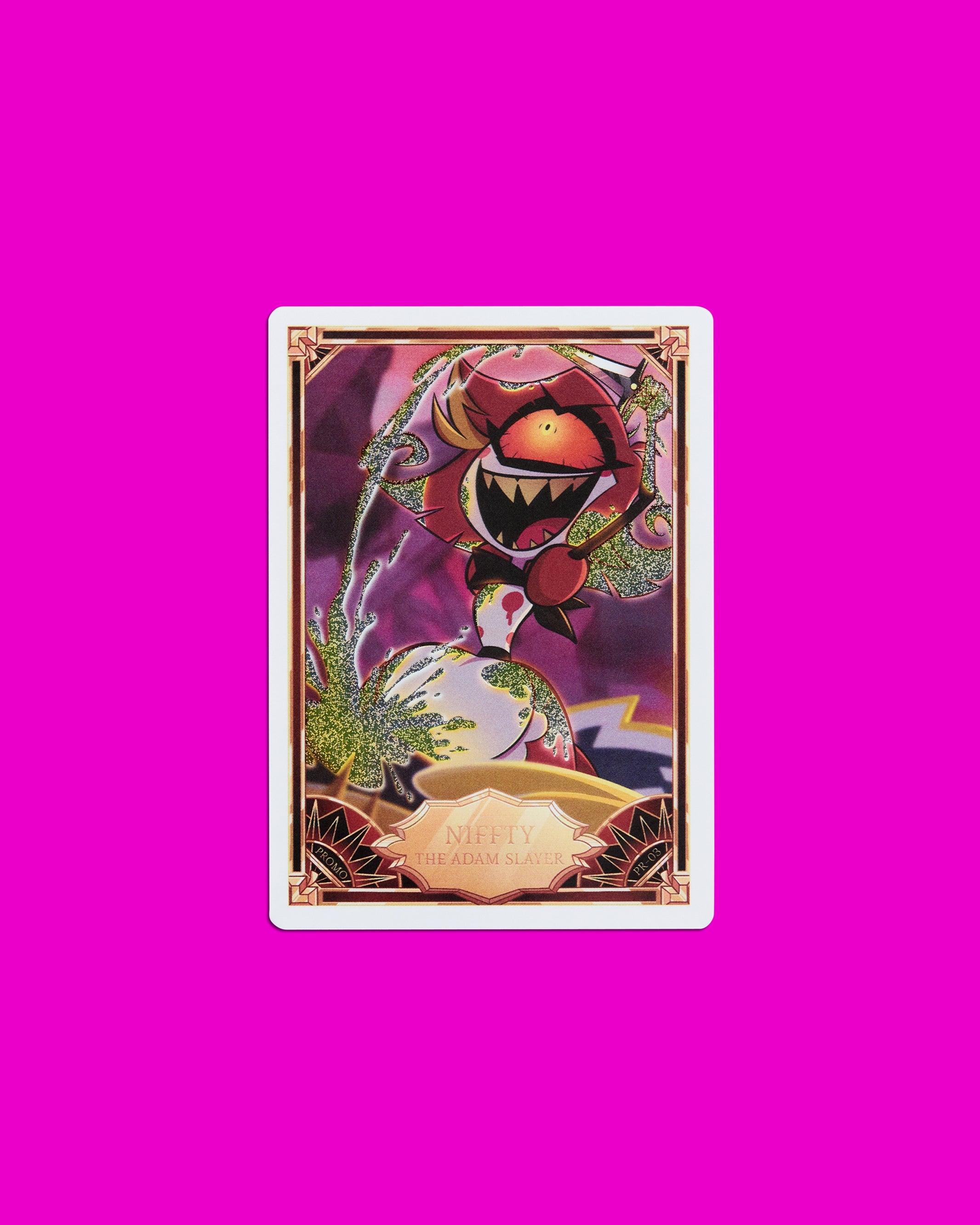 Hazbin Hotel Trading Cards Niffty The Adam Slayer Promo Card (PR-03)